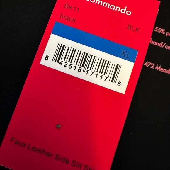 Commando Faux leather side slit skirt sz XL - Picture 8 of 11